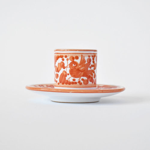 Arabesco Orange espresso cup and saucer