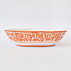 Arabesco Orange scalloped oval bowl