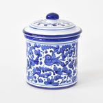 Arabesco Cobalt Blu garlic jar