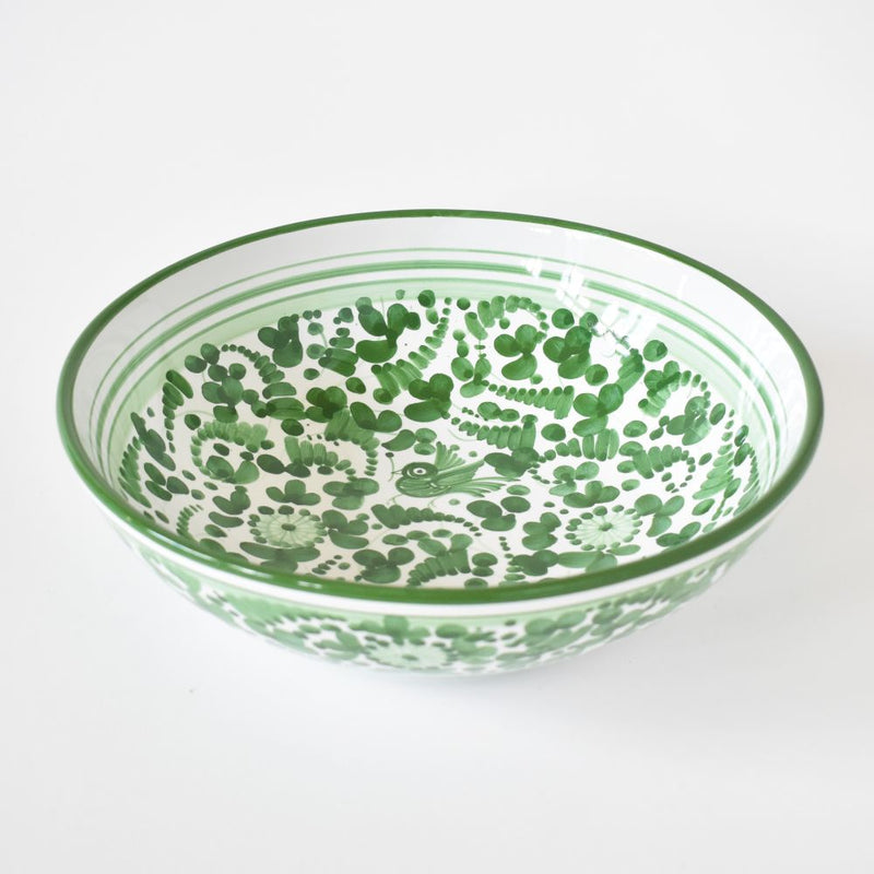 Arabesco Green serving bowl - 10"