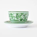 Arabesco Green cappuccino cup and saucer