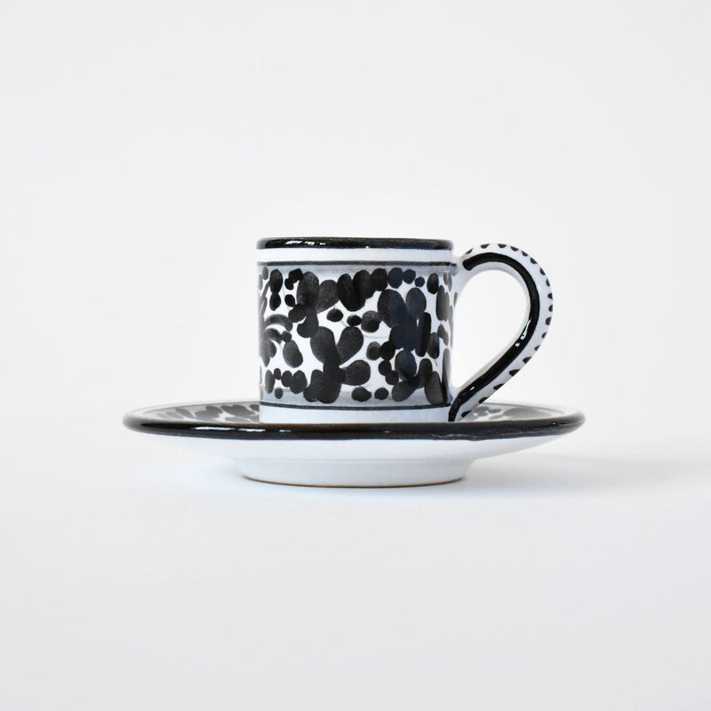 Arabesco Black espresso cup and saucer