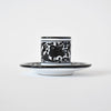 Arabesco Black espresso cup and saucer