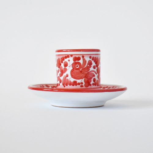 Arabesco Red espresso cup and saucer