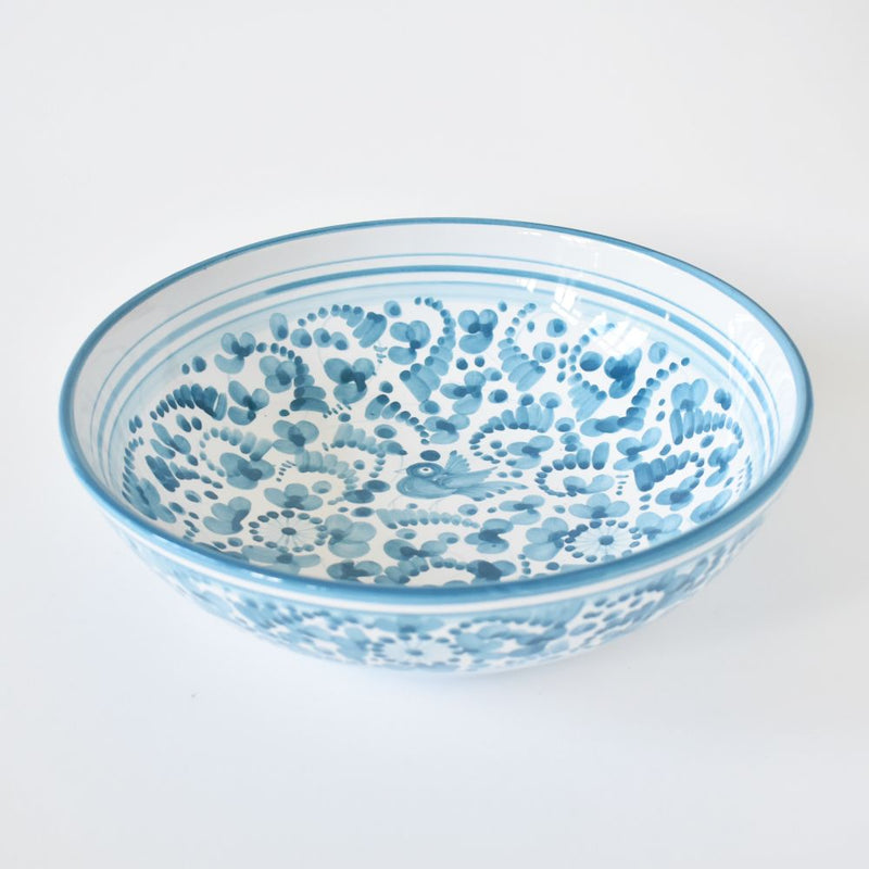 Arabesco Turquoise serving bowl - 10"