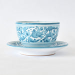 Arabesco Turquoise cappuccino cup and saucer