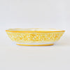 Arabesco Yellow scalloped oval bowl