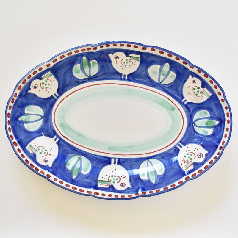 Blu Chicken oval platter - 42 cm