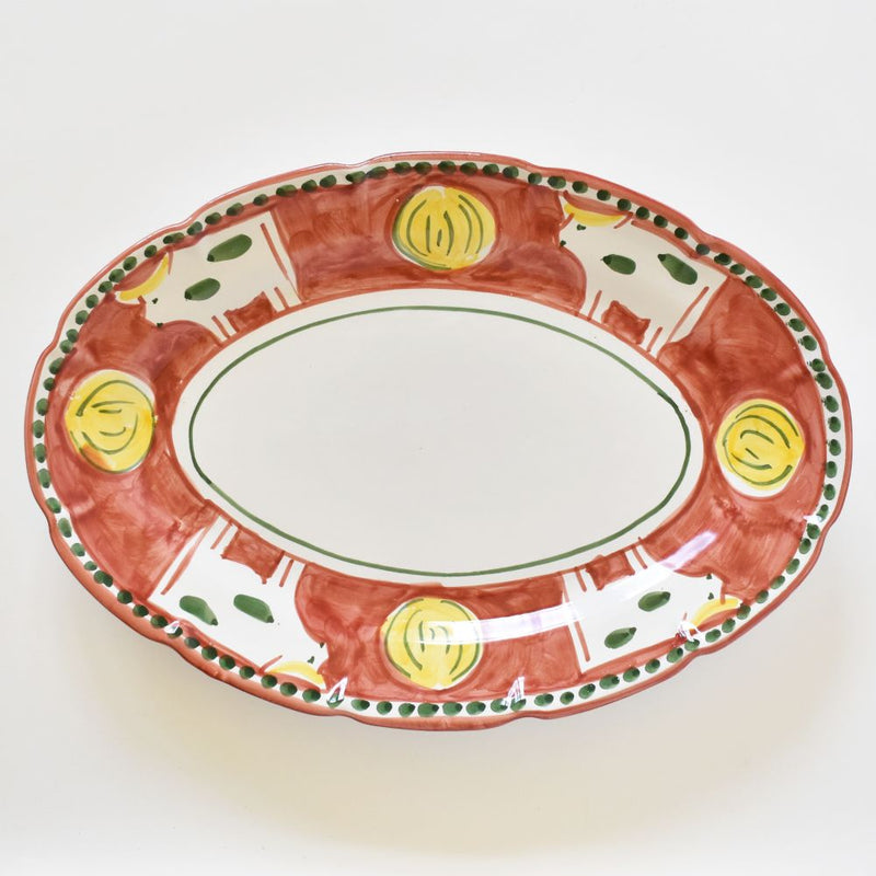 Cow oval platter - 42 cm