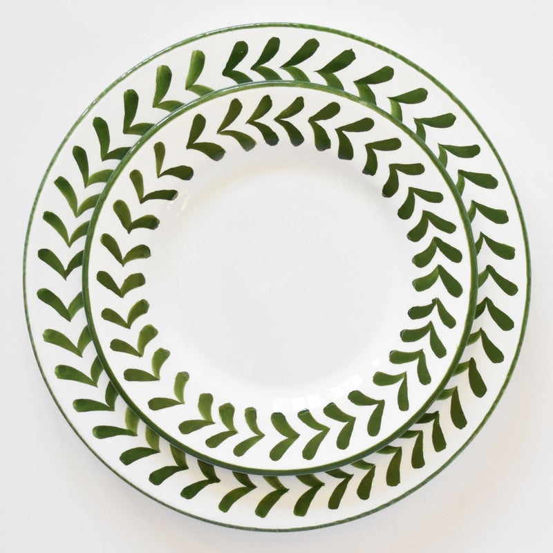 Semplice Frecce Green dinner plate