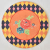 Lisa Corti Losanga Orange cork-backed table mat - 39cm round