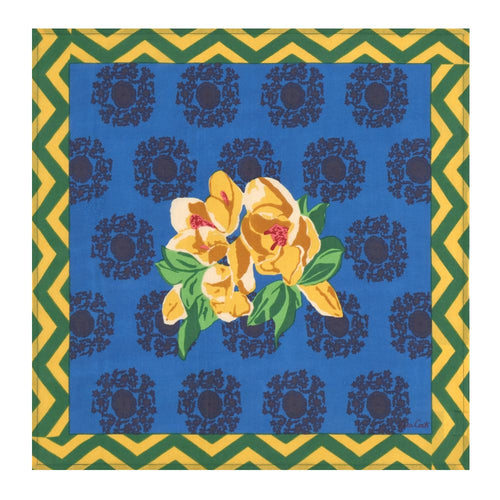 Lisa Corti Planet Blue printed cotton napkins - set of 2