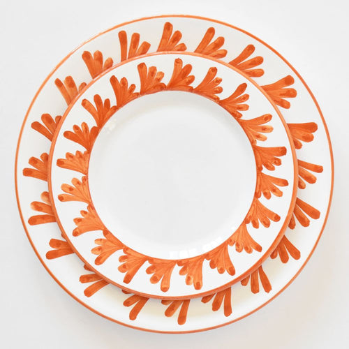 Semplice Piume Orange salad plate