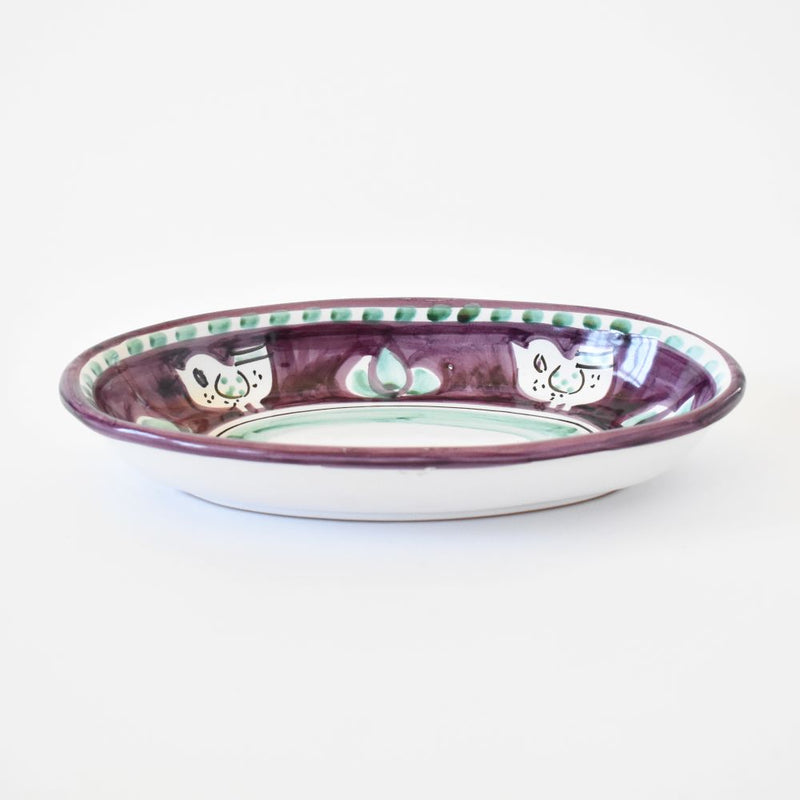 Purple Chicken medium oval dish