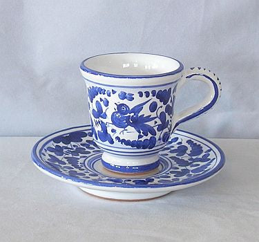 Trésor Bleu double espresso cup and saucer
